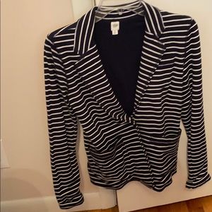 GAP NWT cotton navy and white striped blazer